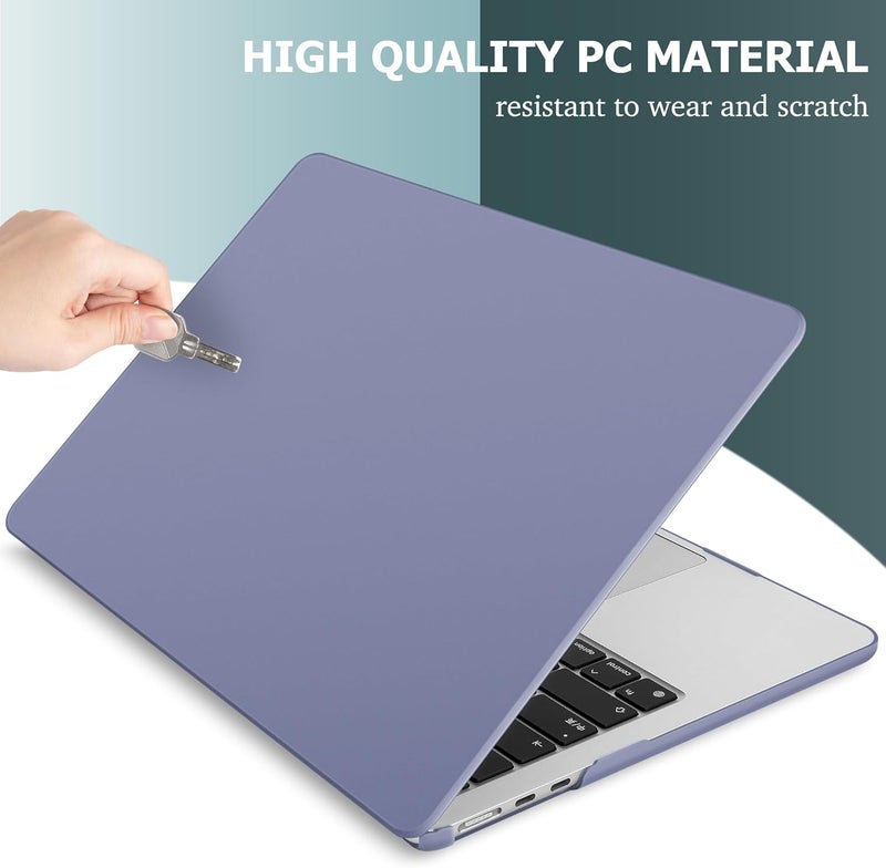 May Chen for M4 MacBook Air 13.6 inch Case 2025 2024 2023 2022 Release A3240 M3 A3113 M2 A2681, Plastic Hard Shell Case for MacBook Air 13.6" with Retina Display Fits Touch ID,Lavender Gray - Image 4